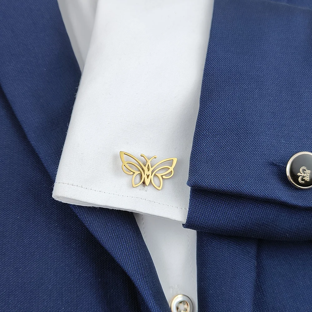 New butterfly creative cufflinks, 18K gold-plated sleeves, shirt button accessories, daily wear for men at banquets
New butterfly creative cufflinks, 18K gold-plated sleeves, shirt button accessories, daily wear for men at banquets