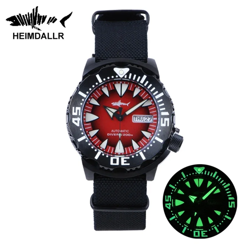 HEIMDALLR Monster Diving Watch Корпус с PVD-покрытием NH36 Автоматические механические AR-покрытие с сапфировым стеклом из нержавеющей стали 200M C3 Светящиеся мужские часы
HEIMDALLR Monster Diving Watch Корпус с PVD-покрытием NH36 Автоматические механические AR-покрытие с сапфировым стеклом из нержавеющей стали 200M C3 Светящиеся мужские часы