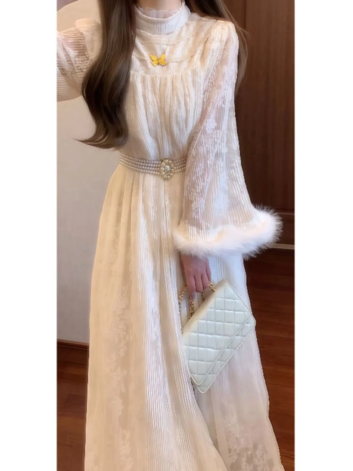 New Chinese Style Fashionable Fleece Lined Dress Retro High End Sensation Spring Outfit Long Dress Belted Pure Color Slim Fit
New Chinese Style Fashionable Fleece Lined Dress Retro High End Sensation Spring Outfit Long Dress Belted Pure Color Slim Fit