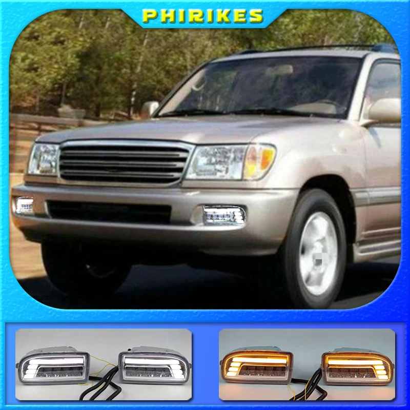 2PCS Car LED For Toyota Land Cruiser Fj100 1998-2007 fog lamp cover DRL Daytime Running Lights headlight 12V Daylight
2PCS Car LED For Toyota Land Cruiser Fj100 1998-2007 fog lamp cover DRL Daytime Running Lights headlight 12V Daylight