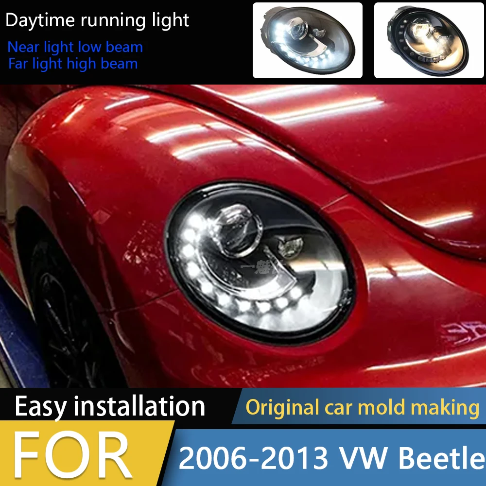 Стайлинг автомобиля для фар VW Beetle 2006-2013Beetle, светодиодные фары DRL, спрятанные фары, брендовый эхоль, биксеноновые аксессуары
Стайлинг автомобиля для фар VW Beetle 2006-2013Beetle, светодиодные фары DRL, спрятанные фары, брендовый эхоль, биксеноновые аксессуары