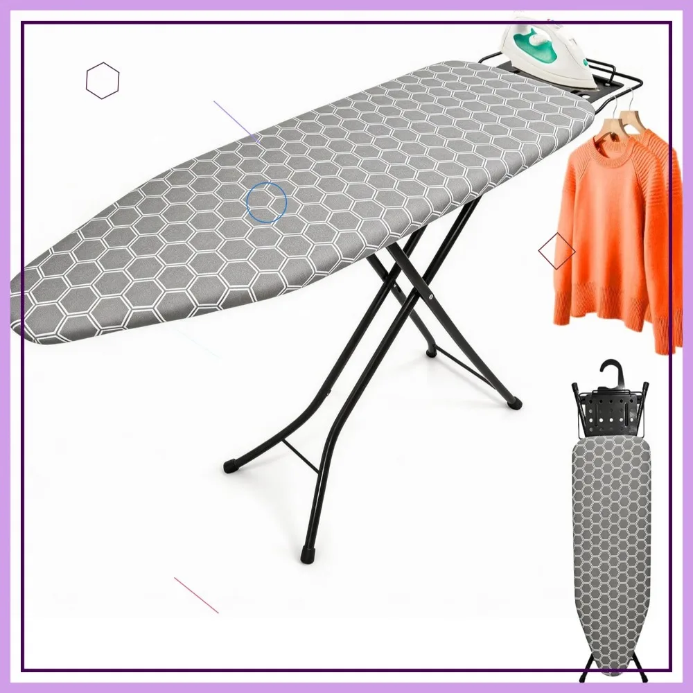 Adjustable Ironing Board with Metal Rest & Hook, 43"x13", 7 Heights, Heat-Resistant Cover
Adjustable Ironing Board with Metal Rest & Hook, 43"x13", 7 Heights, Heat-Resistant Cover