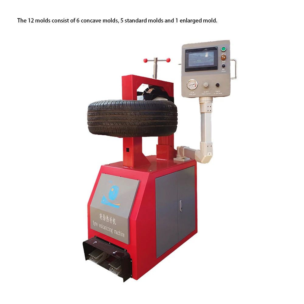 New Design 12-inch Aluminum Mold Tyre Vulcanizing Machine 13-24inch Hot Patch Machine with PLC Touch Screen
New Design 12-inch Aluminum Mold Tyre Vulcanizing Machine 13-24inch Hot Patch Machine with PLC Touch Screen