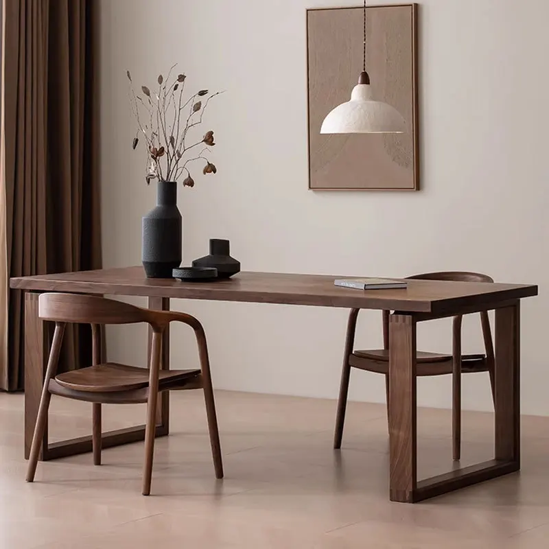 Nordic Japanese-style black walnut suspension thickened household small apartment cherry wood workbench large board table
Nordic Japanese-style black walnut suspension thickened household small apartment cherry wood workbench large board table