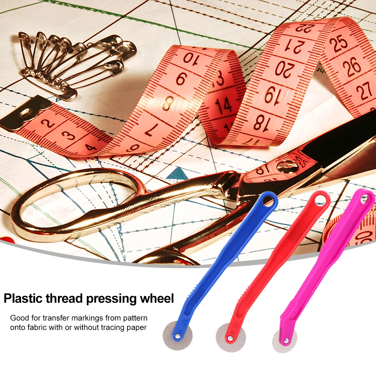 3pcs Marking Wheel Fabric Serrate Tracing Tool Sewing Cloth Spacing Cross-stitch Scanning Line Tailor Accessories Plastic
3pcs Marking Wheel Fabric Serrate Tracing Tool Sewing Cloth Spacing Cross-stitch Scanning Line Tailor Accessories Plastic