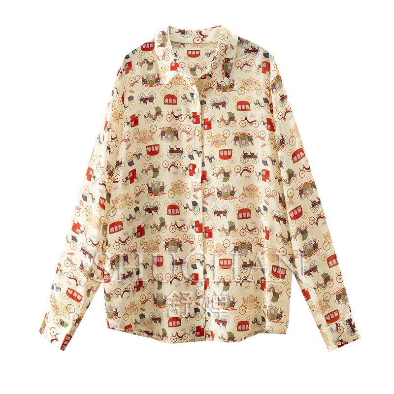 Designer Natural Silk Double Crepe Lapel Long-sleeved Shirt Women 23C9 2025 Summer Thin Shirts for Women
Designer Natural Silk Double Crepe Lapel Long-sleeved Shirt Women 23C9 2025 Summer Thin Shirts for Women