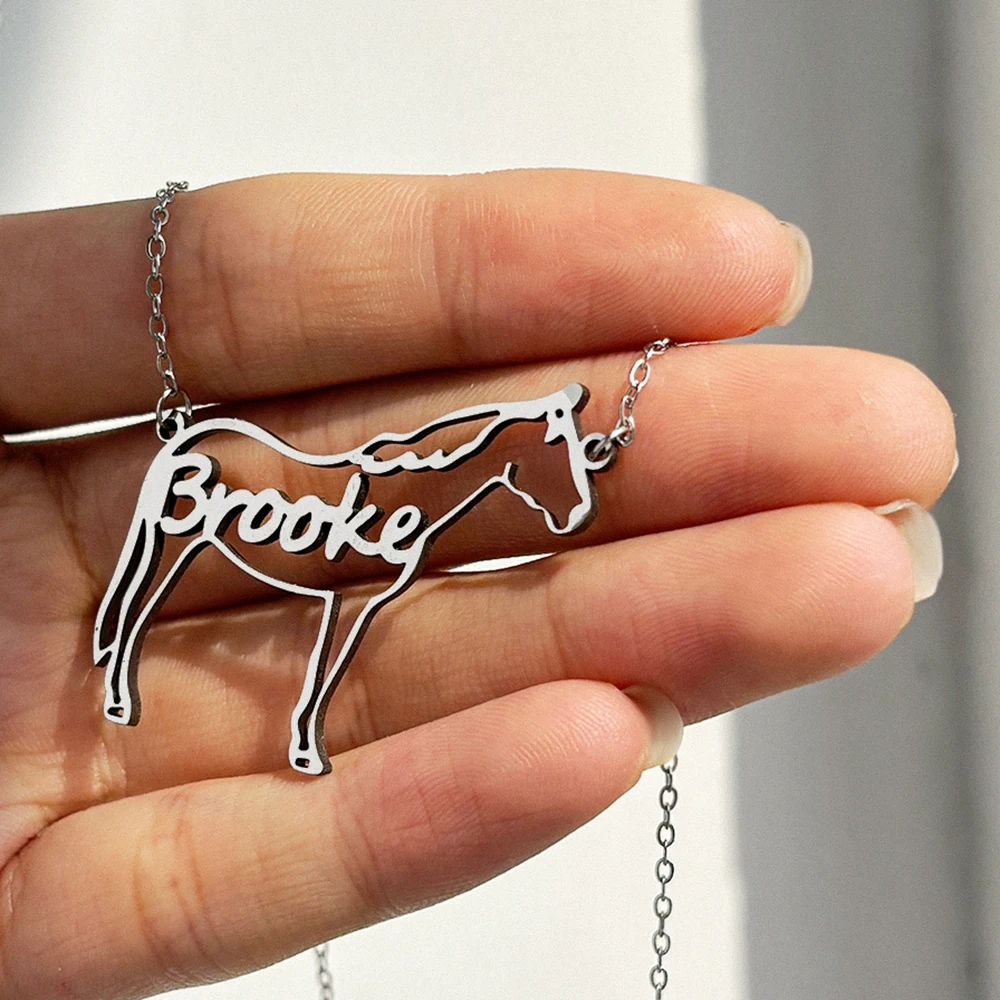 Personalized Customized Name Necklace Stainless Steel Running Horse Men Women Trendy Vintage Design Jewelry Birthday Gift
Personalized Customized Name Necklace Stainless Steel Running Horse Men Women Trendy Vintage Design Jewelry Birthday Gift