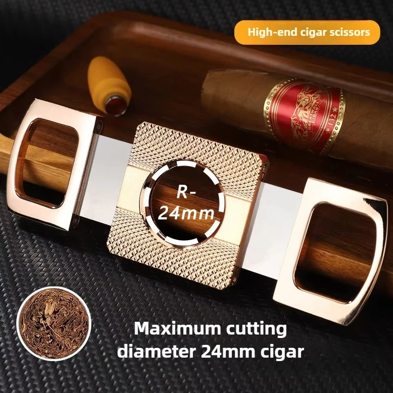 Stainless Steel Gold Cigar Cutter Sharp Portable Scissors Blade Cigar Guillotine Pocket Cutting Knife Cigar Accessory Man Gift
Stainless Steel Gold Cigar Cutter Sharp Portable Scissors Blade Cigar Guillotine Pocket Cutting Knife Cigar Accessory Man Gift