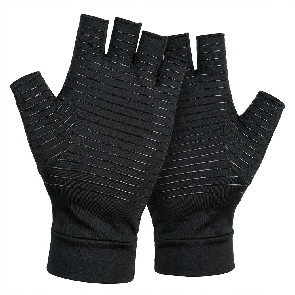 Copper Fiber Half Finger Gloves With Anti Slip Silicone Design For Sports And Daily Use
Copper Fiber Half Finger Gloves With Anti Slip Silicone Design For Sports And Daily Use