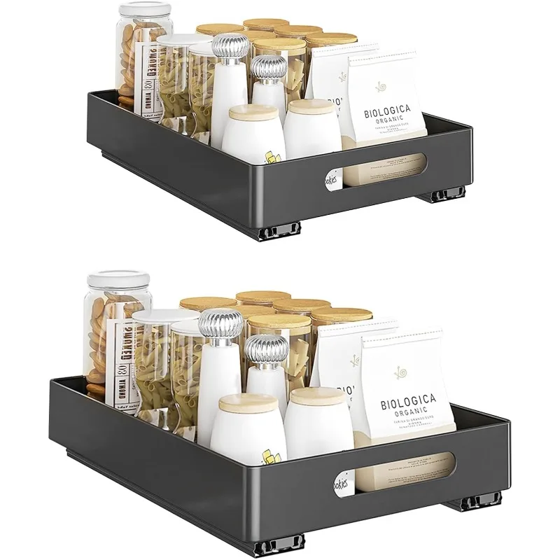 2-Pack Adhesive Pull-Out Cabinet Organizer with Glass Shelves, Heavy-Duty Slide-Out Drawers, Easy Install, Multi-Use Storage
2-Pack Adhesive Pull-Out Cabinet Organizer with Glass Shelves, Heavy-Duty Slide-Out Drawers, Easy Install, Multi-Use Storage