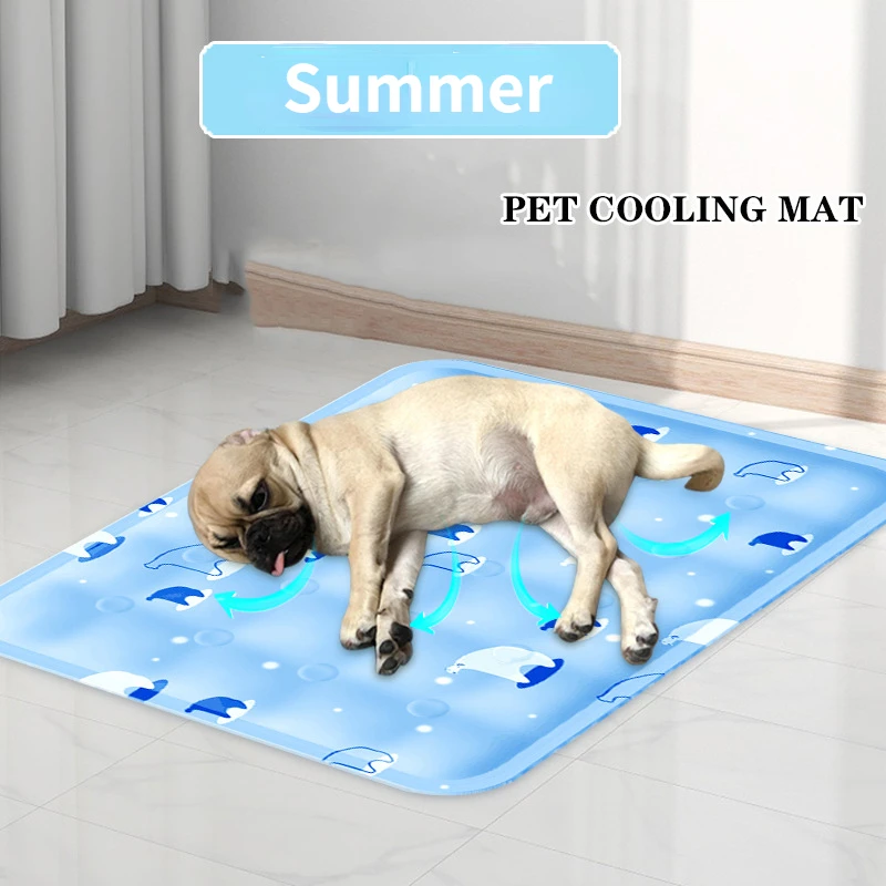 Summer dog cooling mat Ice crystal gel cool down cat pad collapsible rectangle pet bed comfy resistance to grasp dog accessories
Summer dog cooling mat Ice crystal gel cool down cat pad collapsible rectangle pet bed comfy resistance to grasp dog accessories