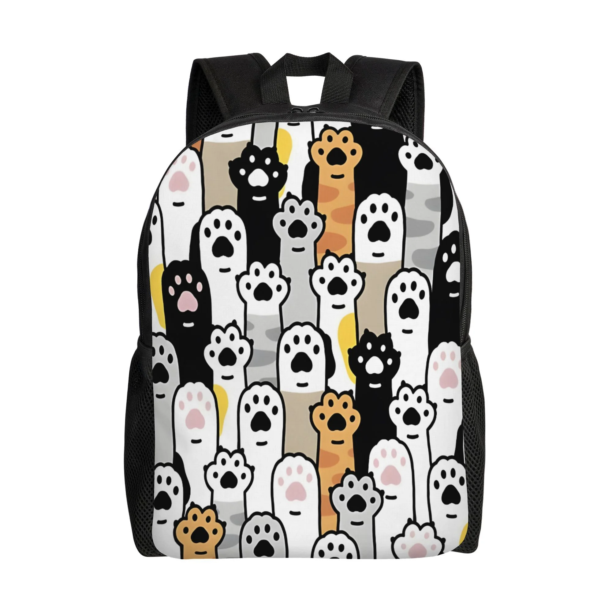1 backpack with seamless cat and kitten paw print pattern, equipped with adjustable straps, lightweight design
1 backpack with seamless cat and kitten paw print pattern, equipped with adjustable straps, lightweight design