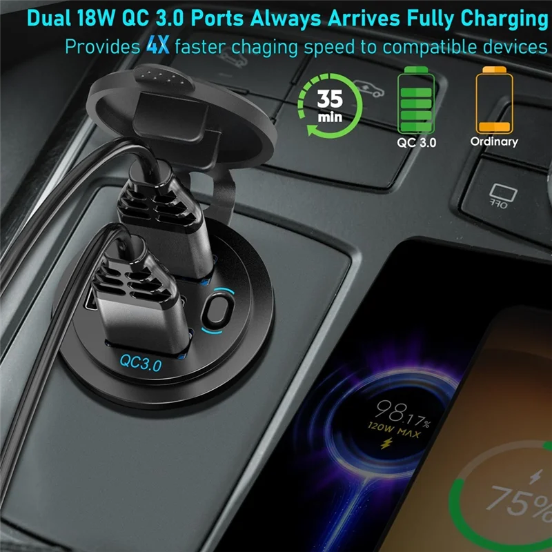 Высокое качество-USB C PD цоколь 12 В автомобильное зарядное устройство-водонепроницаемый монтажный блок с панелью переключателя для дома на колесах, грузовика, мотоцикла, лодки
Высокое качество-USB C PD цоколь 12 В автомобильное зарядное устройство-водонепроницаемый монтажный блок с панелью переключателя для дома на колесах, грузовика, мотоцикла, лодки