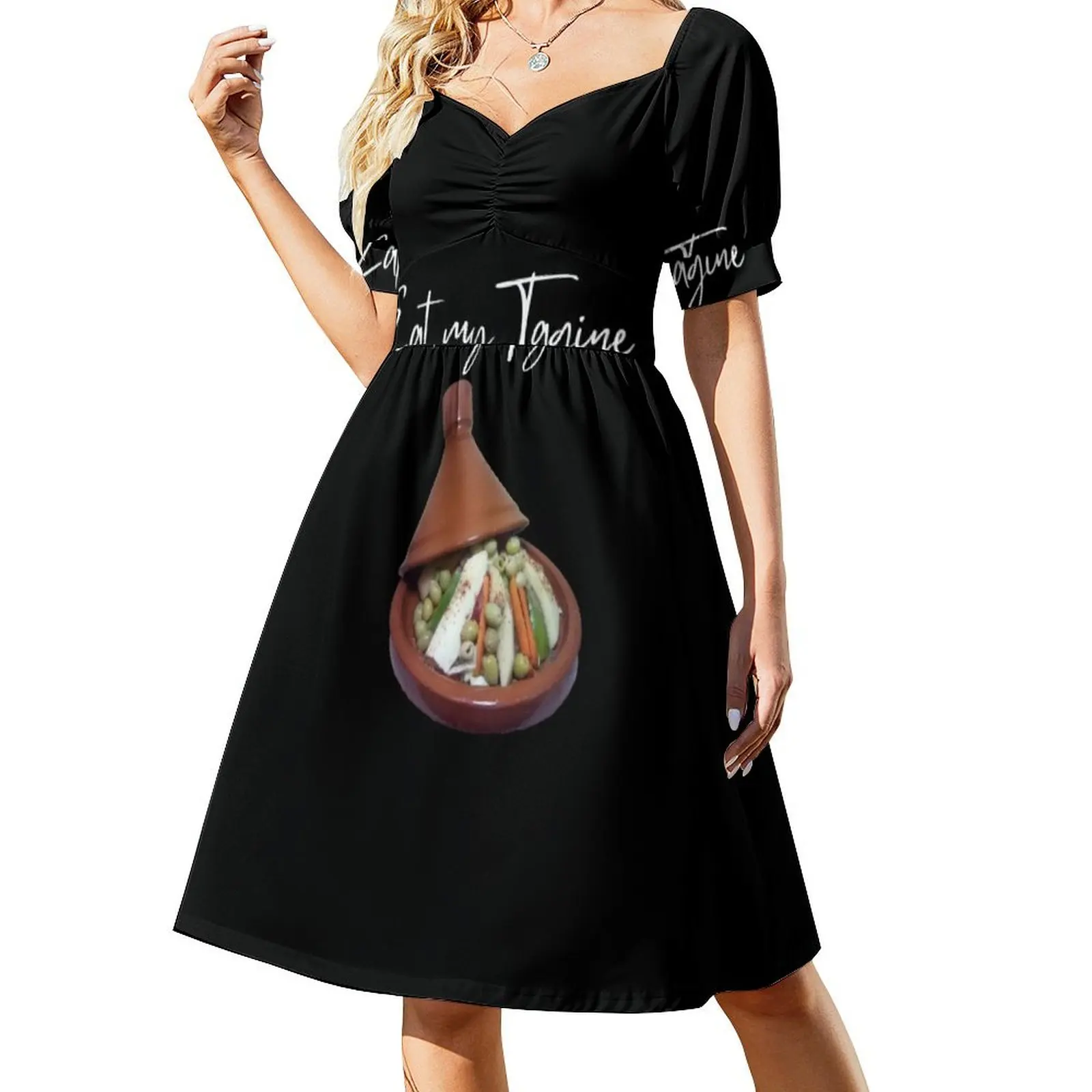 Funny Eat My Delicious Vegetables Tagine Short-Sleeved Dress Woman's evening dress summer dress women 2025
Funny Eat My Delicious Vegetables Tagine Short-Sleeved Dress Woman's evening dress summer dress women 2025