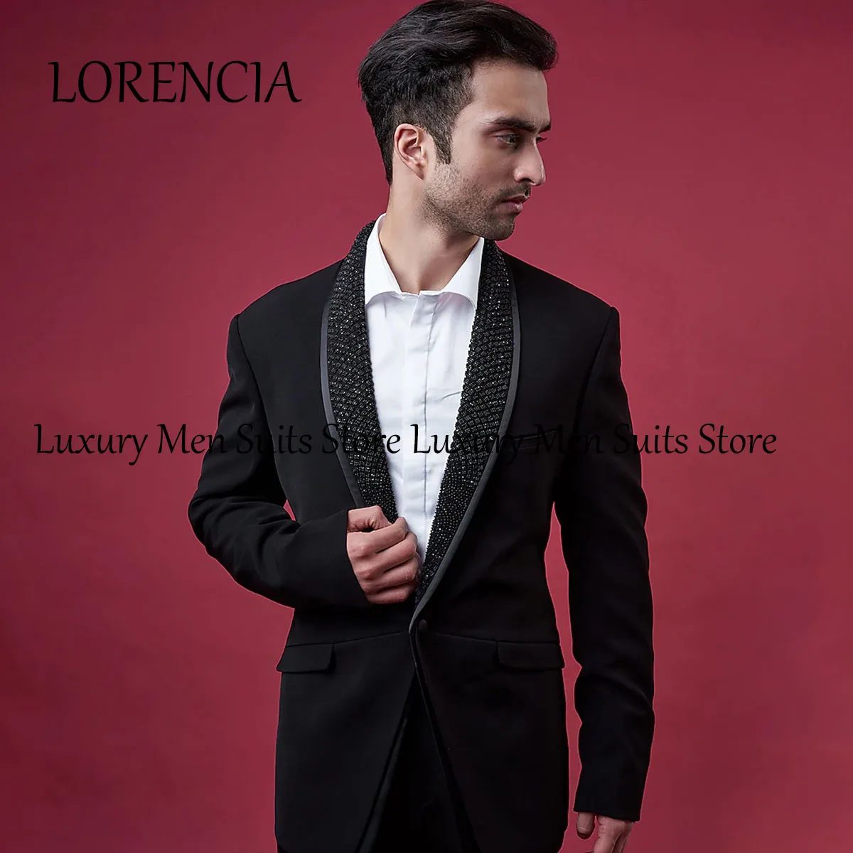 Customized Men Suits 2 Pieces Crystal Ornament Tuxedos Velvet Wedding Groom Dinner Party Male Prom Blazers Ternos Completo
Customized Men Suits 2 Pieces Crystal Ornament Tuxedos Velvet Wedding Groom Dinner Party Male Prom Blazers Ternos Completo