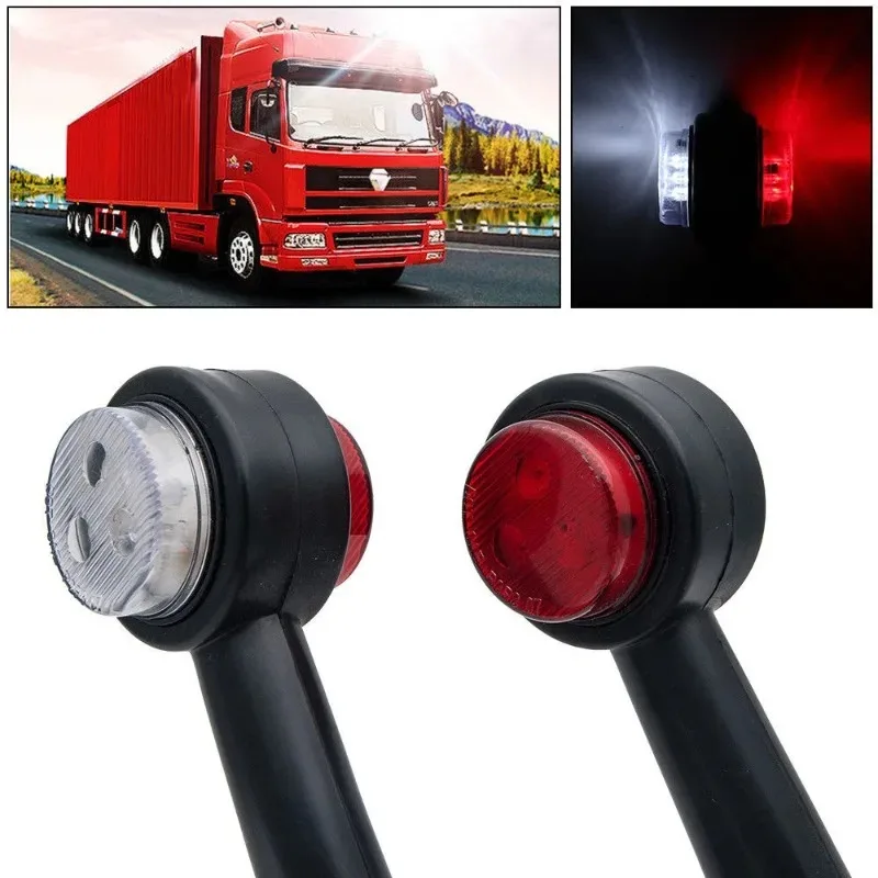 Side Marker Light White Red Outline Clearance Indicator Lamp for Lorry Van Caravans Multi Volt 2X Truck Trailer LED Elbow Rubber
Side Marker Light White Red Outline Clearance Indicator Lamp for Lorry Van Caravans Multi Volt 2X Truck Trailer LED Elbow Rubber
