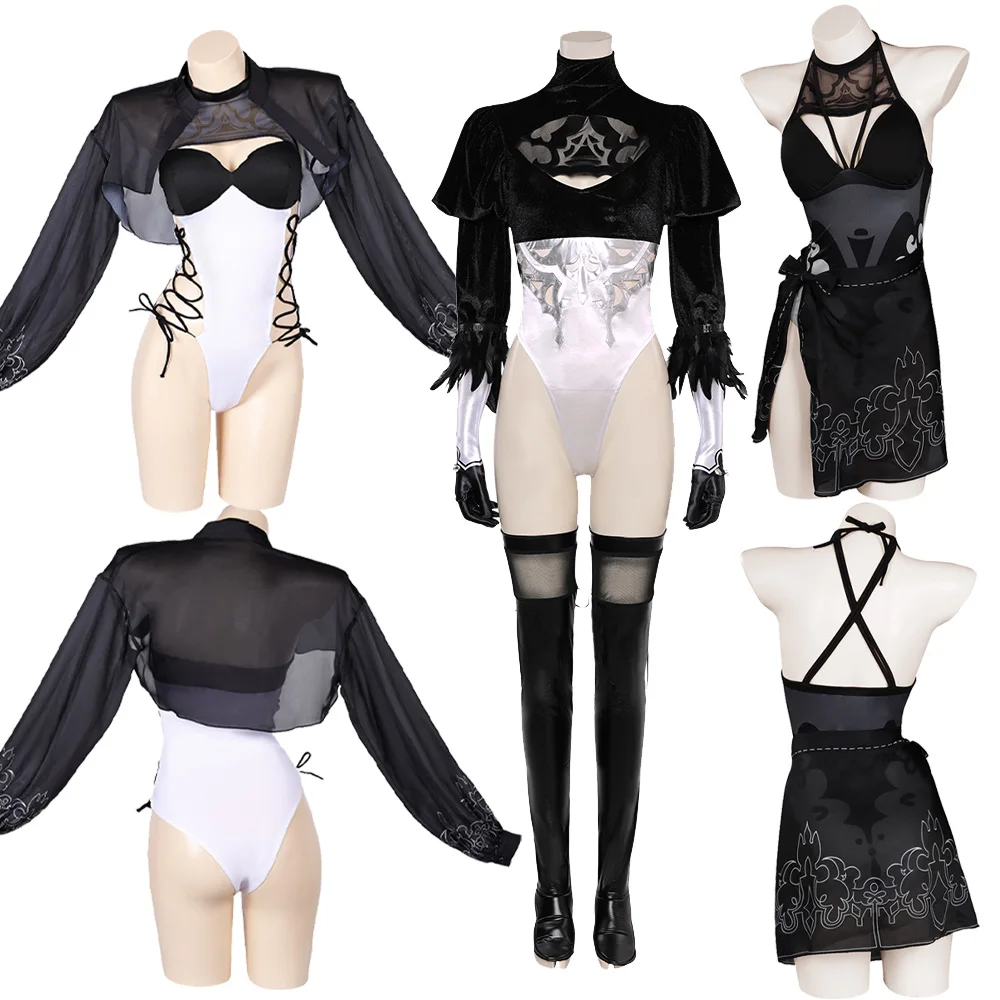YoRHa 2B Cosplay Costume Game NieR Cos Automata Outfits Fantasy Jumpsuit For Girls Roleplay Halloween Carnival Suit Accessories
YoRHa 2B Cosplay Costume Game NieR Cos Automata Outfits Fantasy Jumpsuit For Girls Roleplay Halloween Carnival Suit Accessories