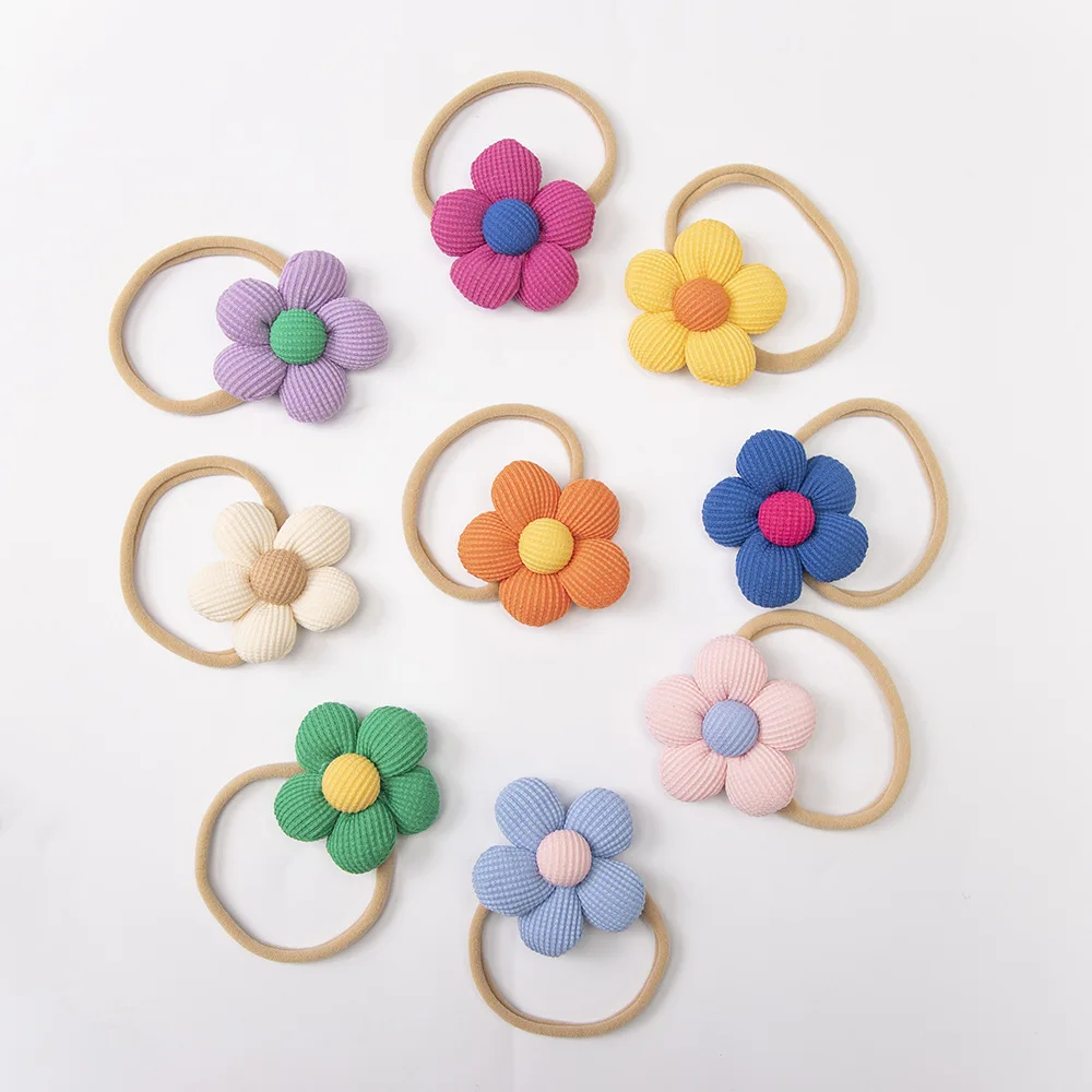 Western Style New Arrival Kids Solid Color Five Petal Thin Hair Band Handmade Cute Flower Elastic Hair Ties
Western Style New Arrival Kids Solid Color Five Petal Thin Hair Band Handmade Cute Flower Elastic Hair Ties