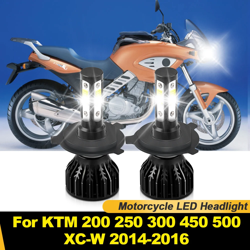 20000LM H4 LED Headlight Bulb 120W Super Bright Motorbike Headlamp 12V 6000K For KTM 200 250 300 450 500 XC-W 2014 2015 2016
20000LM H4 LED Headlight Bulb 120W Super Bright Motorbike Headlamp 12V 6000K For KTM 200 250 300 450 500 XC-W 2014 2015 2016