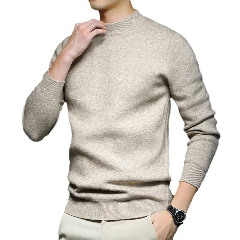 New Men's Sweaters For Autumn And Winter Solid Color Anti-Pilling Worsted Wool Sweaters Knitted Long-Sleeved Half Turtleneck
New Men's Sweaters For Autumn And Winter Solid Color Anti-Pilling Worsted Wool Sweaters Knitted Long-Sleeved Half Turtleneck