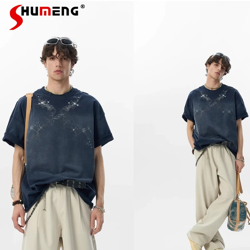 Fashion Retro Print Short Sleeve Round Neck T-Shirts Men's 2025 Summer New Trendy Loose Comfort Tees Male Handsome Stylish Tops
Fashion Retro Print Short Sleeve Round Neck T-Shirts Men's 2025 Summer New Trendy Loose Comfort Tees Male Handsome Stylish Tops