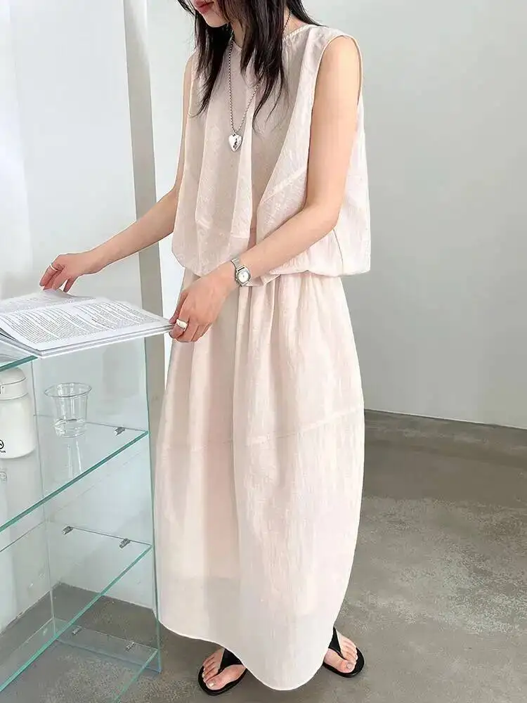 Size Beige Big Tank Top Half-body Skirt Two Pieces Suit New Round Neck Women Fashion Spring Summer 2026 YFVP
Size Beige Big Tank Top Half-body Skirt Two Pieces Suit New Round Neck Women Fashion Spring Summer 2026 YFVP