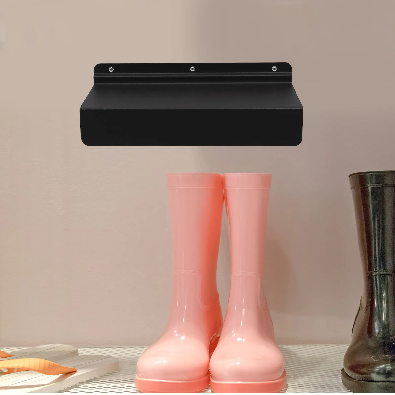2Pcs Shoe Wall Shelf Metal Slotted Display Rack Black Iron Floating Holder for High Heels Sneakers Boutique Store Organizer
2Pcs Shoe Wall Shelf Metal Slotted Display Rack Black Iron Floating Holder for High Heels Sneakers Boutique Store Organizer