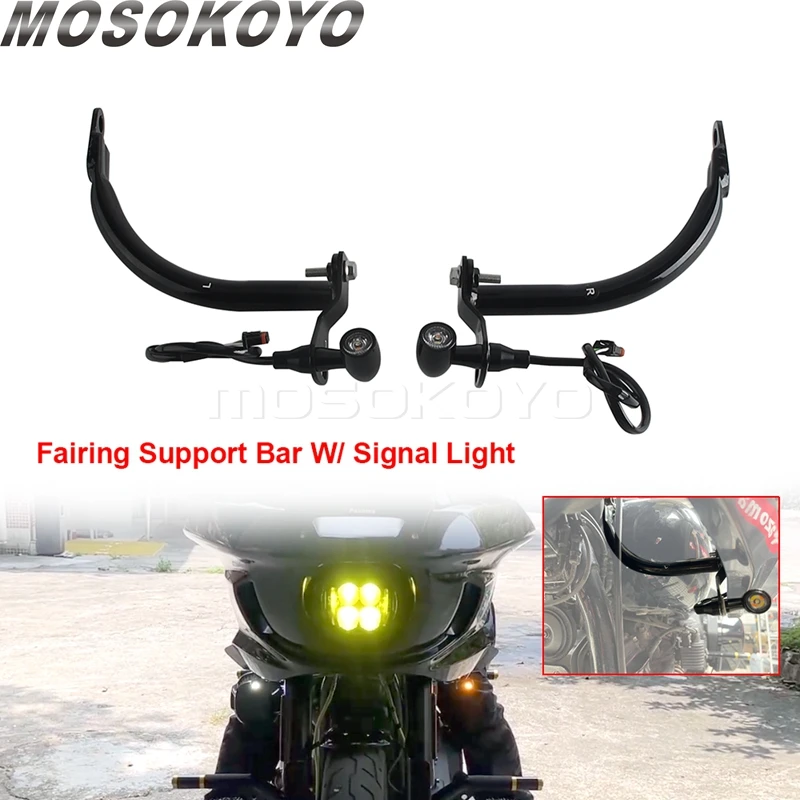 Fairing Support Bar Bracket Kit W/ Turn Signal Light Indicator DRL Lamp For Harley Softail Low Rider ST FXLRST FXRST 2022-2025
Fairing Support Bar Bracket Kit W/ Turn Signal Light Indicator DRL Lamp For Harley Softail Low Rider ST FXLRST FXRST 2022-2025