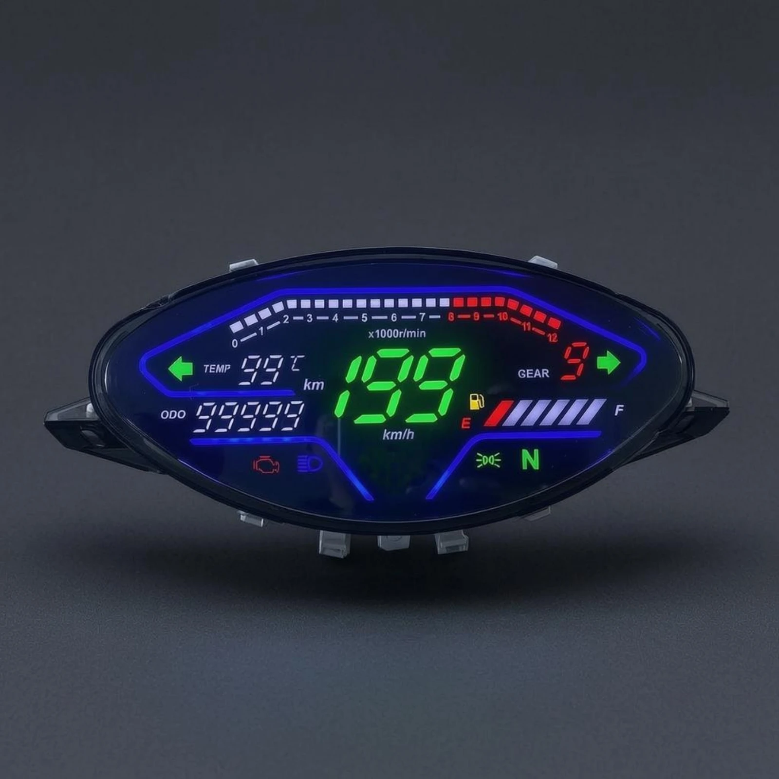 Motorcycle Instrument Cluster Black Housing Motorcycle Dashboard Display LCD Speedometer Meter Easy to Read Vehicle Accessory
Motorcycle Instrument Cluster Black Housing Motorcycle Dashboard Display LCD Speedometer Meter Easy to Read Vehicle Accessory