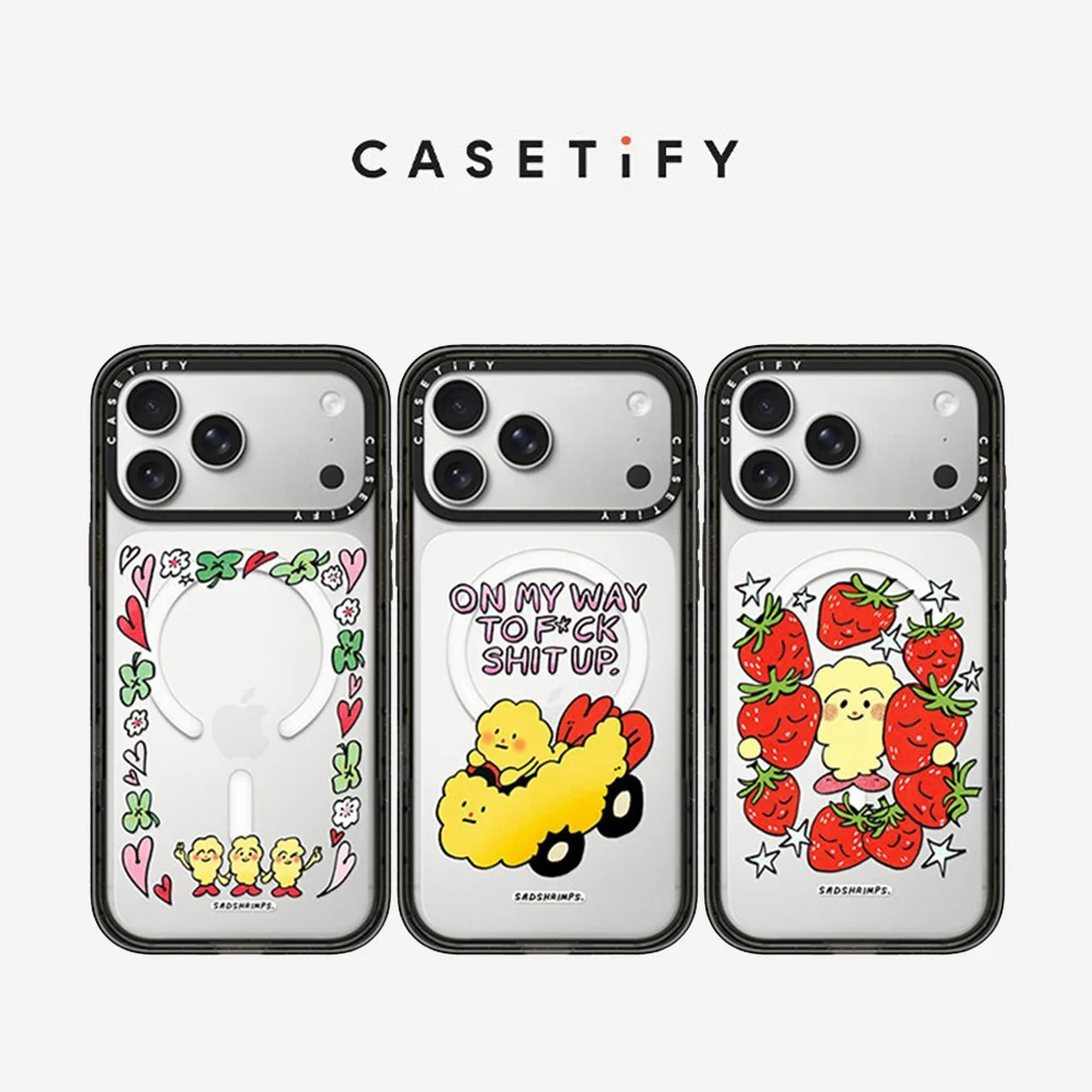 CASETiFY Sadshrimps Series Lucky Strawberry Magnetic Drop-proof Case for iPhone 13 14 15 16 17 Pro Max Air Plus Protect Cover
CASETiFY Sadshrimps Series Lucky Strawberry Magnetic Drop-proof Case for iPhone 13 14 15 16 17 Pro Max Air Plus Protect Cover