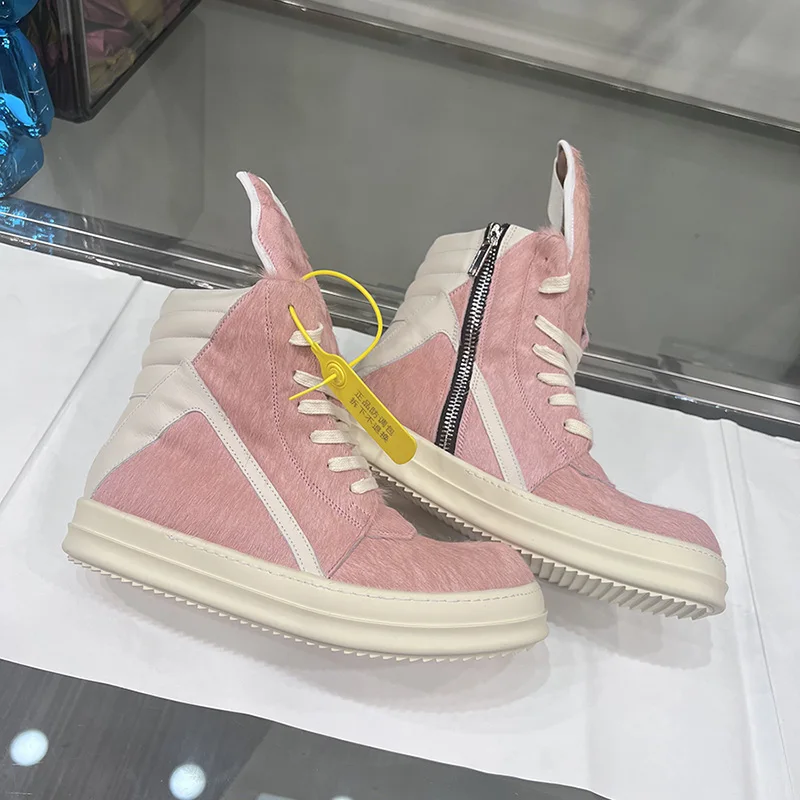 Winter Horse Hair High Top Women Shoes Sneakers Lace Up Men Thick Soled Leather Ro Geobasket Zipper Flat Motorcycle Boots
Winter Horse Hair High Top Women Shoes Sneakers Lace Up Men Thick Soled Leather Ro Geobasket Zipper Flat Motorcycle Boots