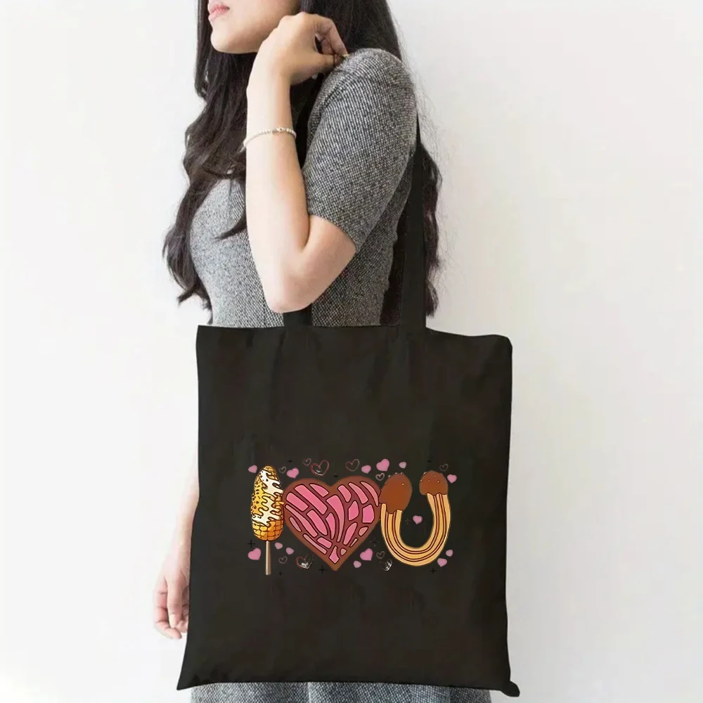 Love Tote Bag Large Capacity Canvas Shoulder Bag Handbag with Heart Donut Churro Print for Women Casual Commuter Daily Shopping
Love Tote Bag Large Capacity Canvas Shoulder Bag Handbag with Heart Donut Churro Print for Women Casual Commuter Daily Shopping