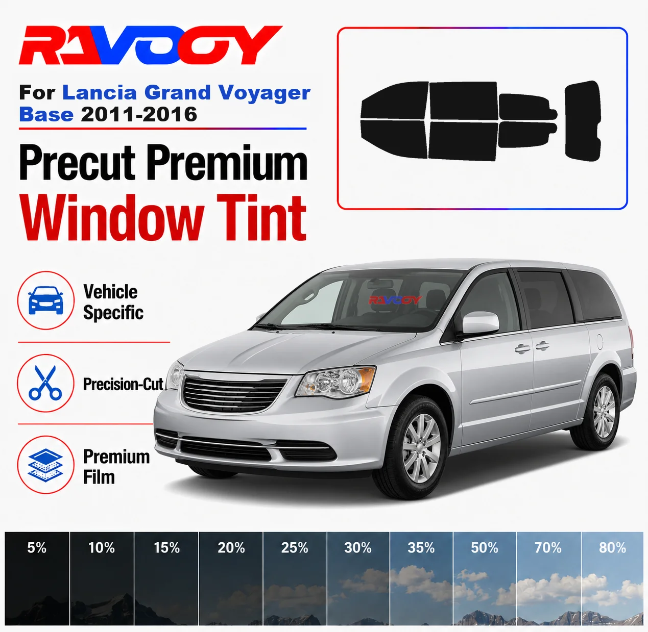 Premium Precut Window Tint Kit Front Rear Windows Rear Windshield For Lancia Grand Voyager Base 2011-2016 Nano Ceramic Film
Premium Precut Window Tint Kit Front Rear Windows Rear Windshield For Lancia Grand Voyager Base 2011-2016 Nano Ceramic Film