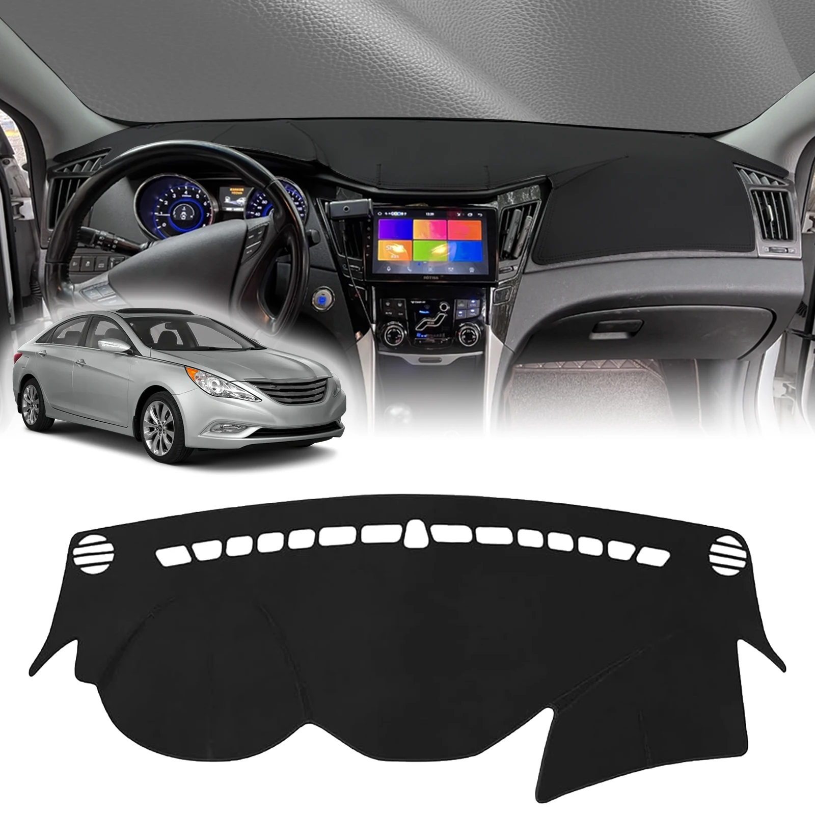 for Hyundai Sonata 2010-2012 2013 2014 YF Car Dashboard Anti‑UV Sunshade Cover Non‑Slip Protective Mat Dash Pad Auto Accessories
for Hyundai Sonata 2010-2012 2013 2014 YF Car Dashboard Anti‑UV Sunshade Cover Non‑Slip Protective Mat Dash Pad Auto Accessories