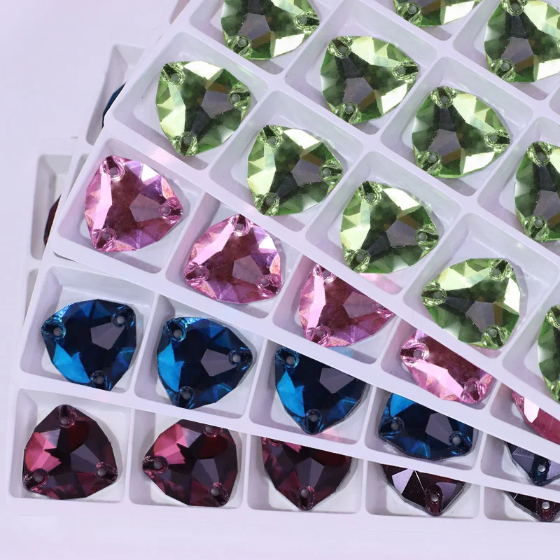 24 Colors Fat Triangle Glass Sew On Rhinestones Flatback Glass Crystal Diamond Sewing Stones For Clothes Dress Strass
24 Colors Fat Triangle Glass Sew On Rhinestones Flatback Glass Crystal Diamond Sewing Stones For Clothes Dress Strass