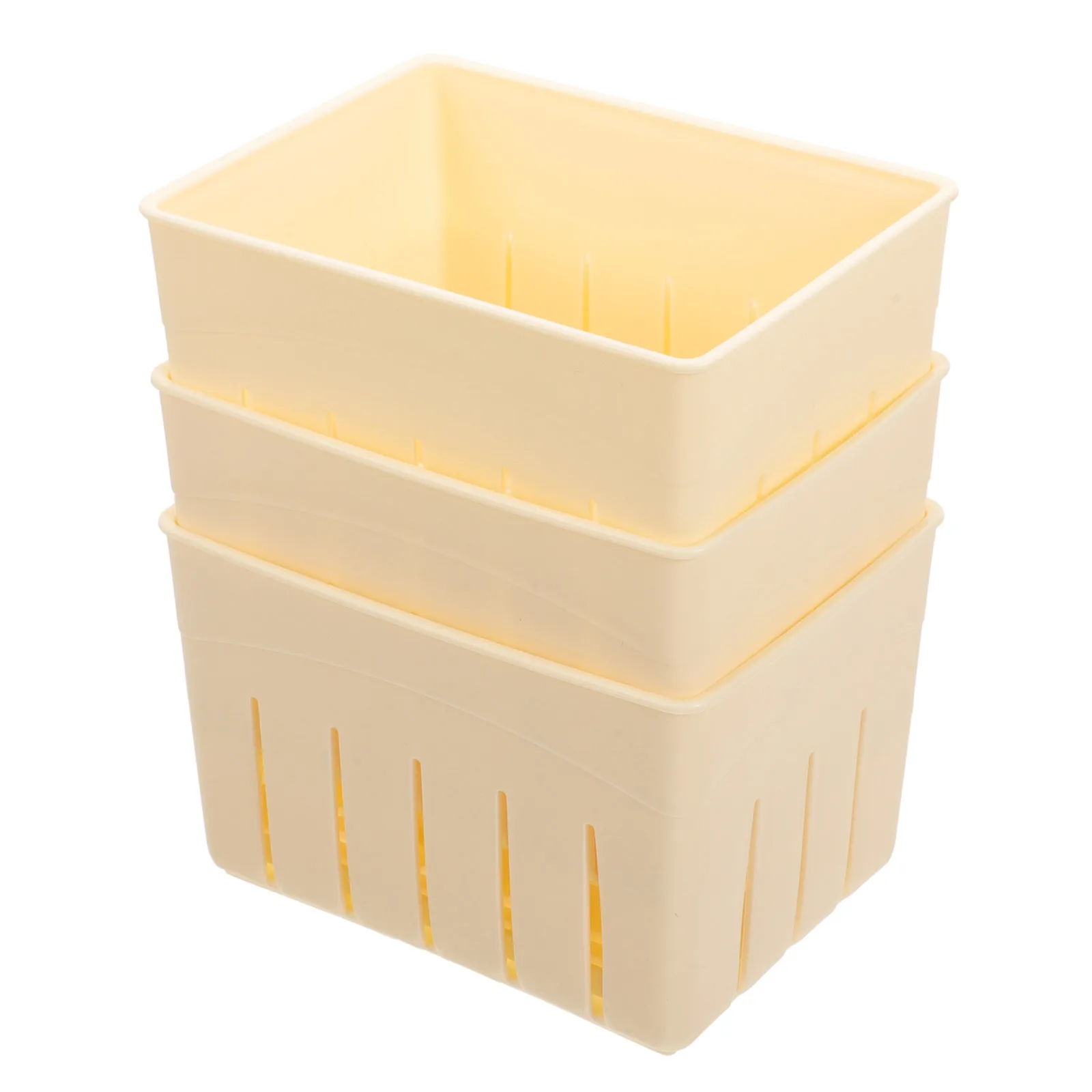 3 set Cheese Press Tofu Maker Mold 140x105x95mm Plastic Household Supplies Smooth Interior Easy Removal Practical Tools
3 set Cheese Press Tofu Maker Mold 140x105x95mm Plastic Household Supplies Smooth Interior Easy Removal Practical Tools