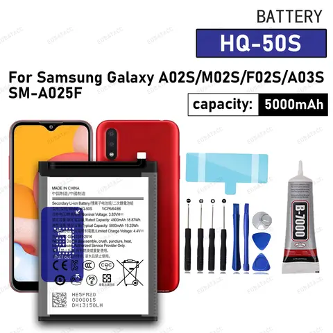 100% New High Quanlity HQ-50S battery For Samsung Galaxy A02S/M02S/F02S/A03S/A027 Phone Batteries Battery + Free Tools