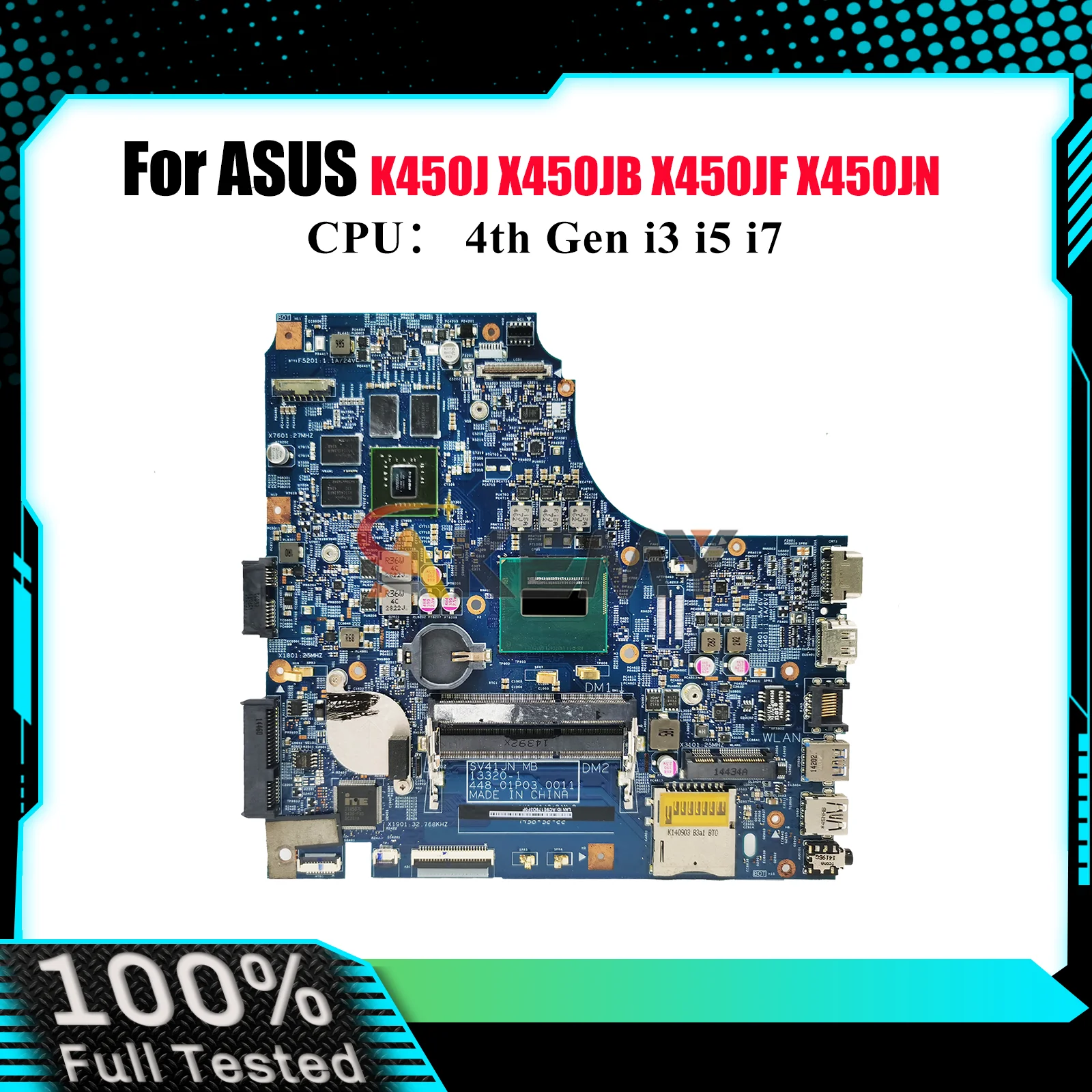 X450JN Материнская плата для ноутбука ASUS VivoBook SV41J X450JB X450JN A450J X450J X450JF K450J Материнская плата для ноутбука с процессором i3 i5 i7
X450JN Материнская плата для ноутбука ASUS VivoBook SV41J X450JB X450JN A450J X450J X450JF K450J Материнская плата для ноутбука с процессором i3 i5 i7