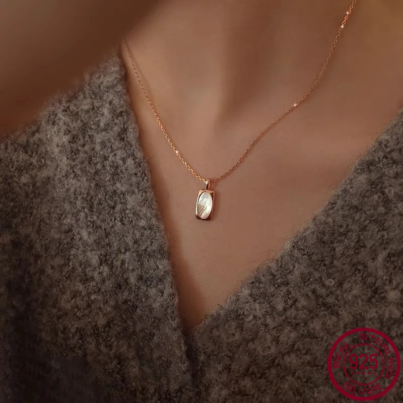 New S925 pure silver light luxury niche design shell necklace elegant high-end pendant collarbone chain wedding jewelry
New S925 pure silver light luxury niche design shell necklace elegant high-end pendant collarbone chain wedding jewelry