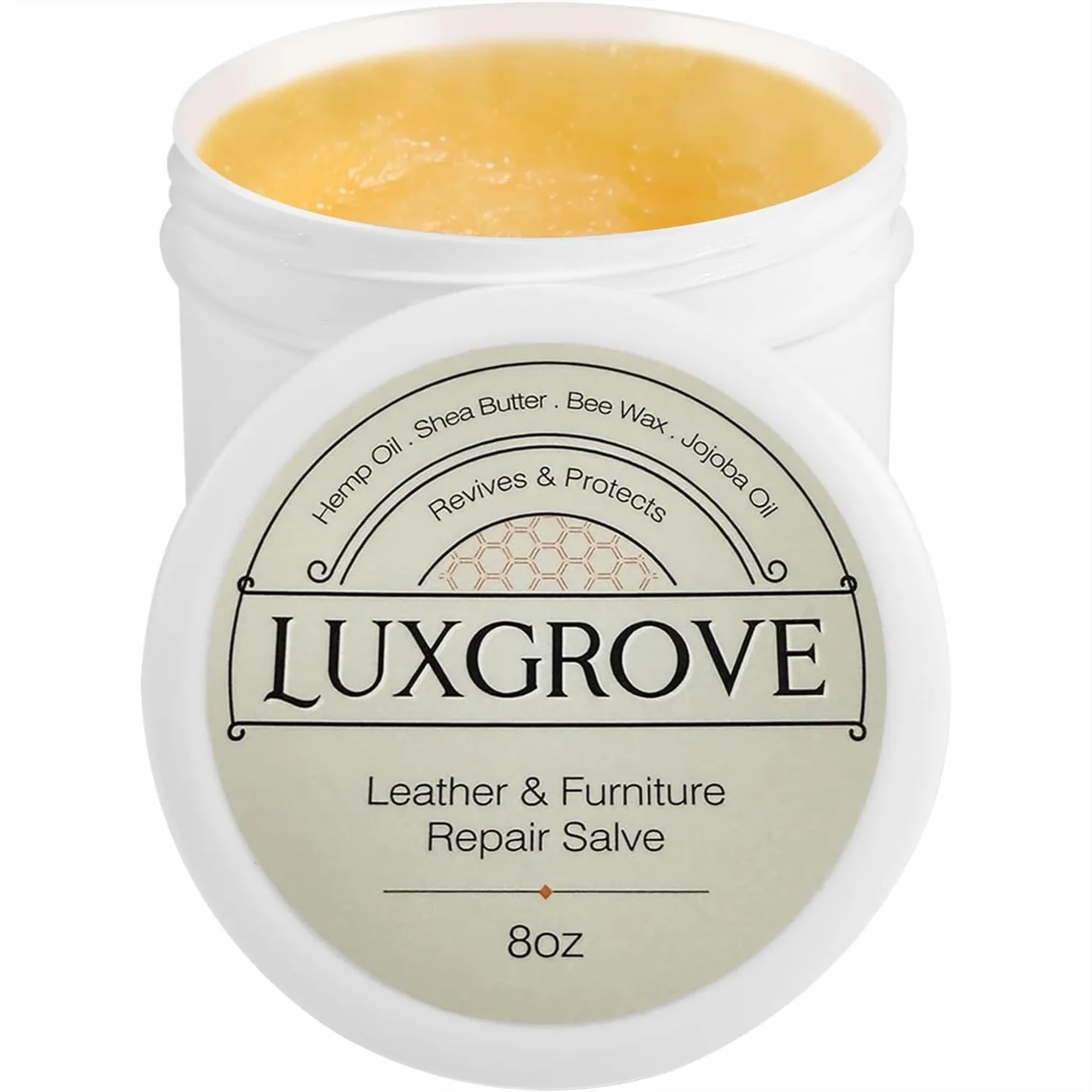 Leather & Furniture Repair Salve, Cleaner and Conditioner with UV Protectants for Car Seat, Couch, Shoe, Purse, Boot - 8oz
Leather & Furniture Repair Salve, Cleaner and Conditioner with UV Protectants for Car Seat, Couch, Shoe, Purse, Boot - 8oz