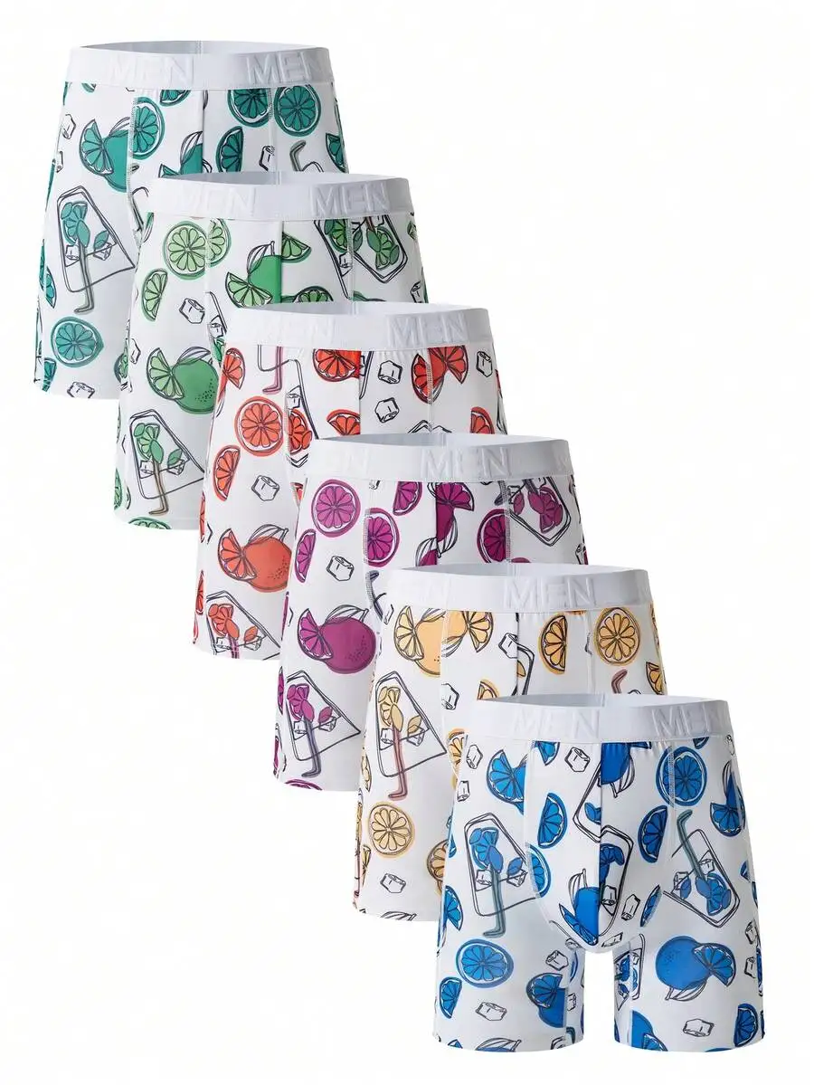 6 Pcs Mens Fruit Print Boxer Shorts Cotton Blend Comfort Underwear
6 Pcs Mens Fruit Print Boxer Shorts Cotton Blend Comfort Underwear