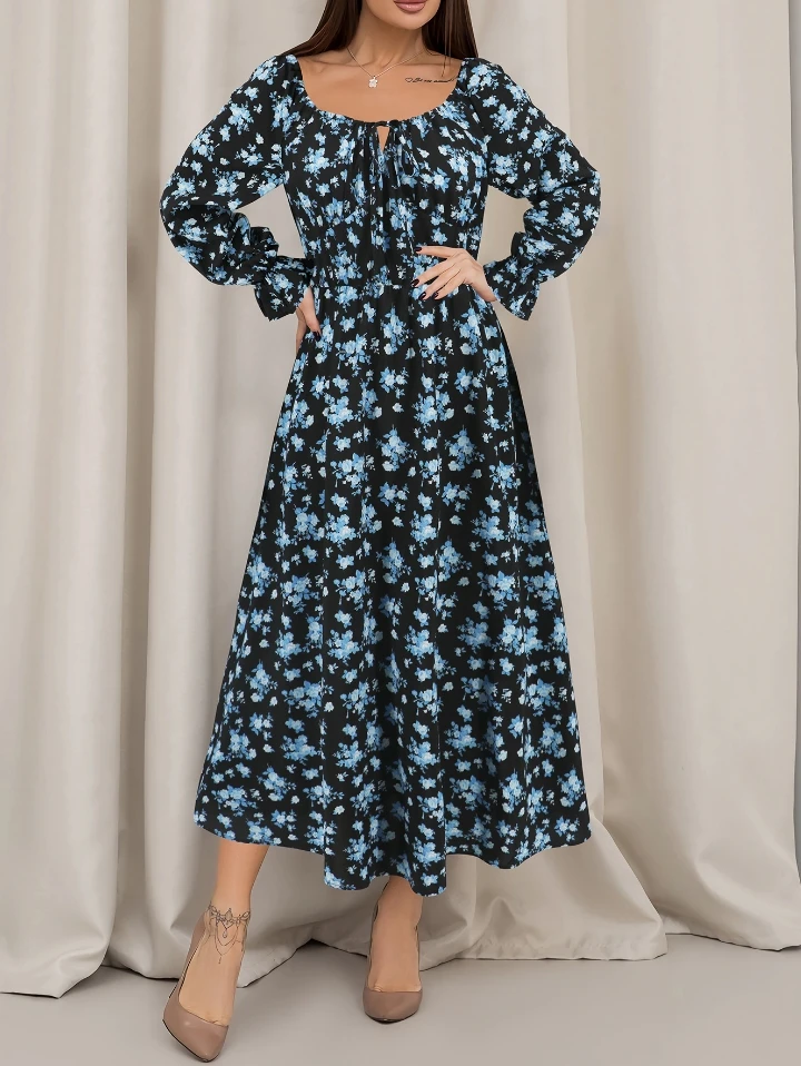 Temperament French Women's Lace Up Floral Dress 2024 Autumn Fashion Lantern Sleeve Square Neck Drawstring High Waist Tie Dresses
Temperament French Women's Lace Up Floral Dress 2024 Autumn Fashion Lantern Sleeve Square Neck Drawstring High Waist Tie Dresses