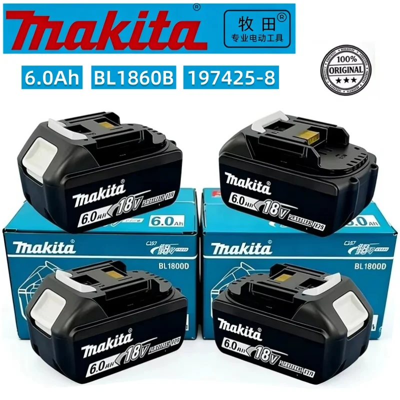 6000mAh 18V 6.0Ah Original Makita Lithium Battery, Rechargeable Power Battery Compatible with BL1830 BL1840 BL1850 BL1850B
6000mAh 18V 6.0Ah Original Makita Lithium Battery, Rechargeable Power Battery Compatible with BL1830 BL1840 BL1850 BL1850B