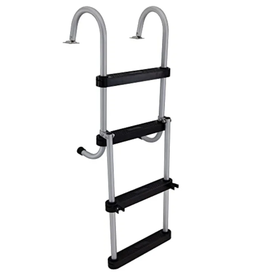 Marine Pontoon Boat 4 Step Folding Boarding Ladder AL-B4 Anodized Aluminum Gray Durable Lightweight with Non-Slip Steps for Eas
Marine Pontoon Boat 4 Step Folding Boarding Ladder AL-B4 Anodized Aluminum Gray Durable Lightweight with Non-Slip Steps for Eas