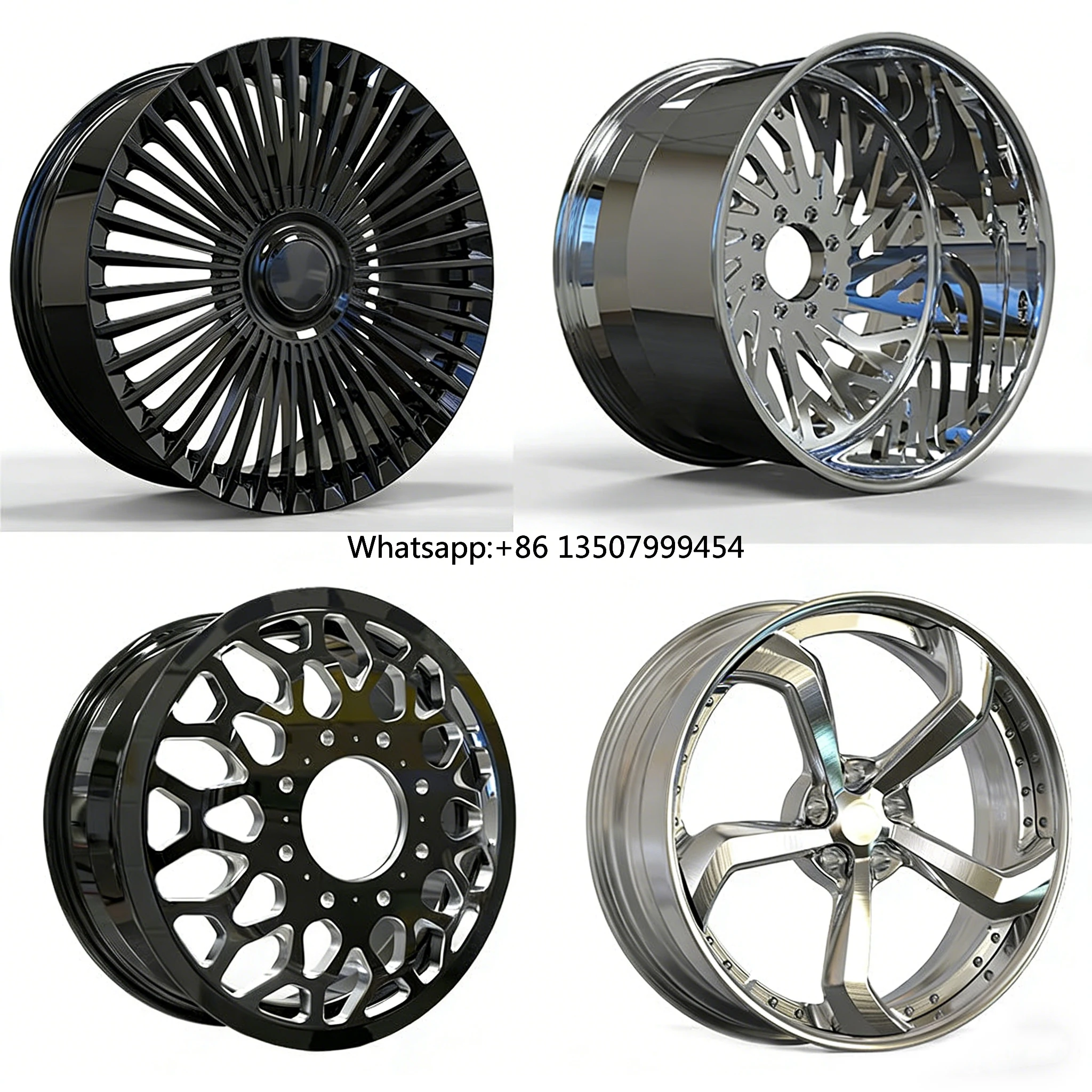Concave Chrome 2/3 Piece Forged Alloy Wheels, 22/24/26 Inch Brushed Finish, 26 Inch Custom Chrome Rim Design
Concave Chrome 2/3 Piece Forged Alloy Wheels, 22/24/26 Inch Brushed Finish, 26 Inch Custom Chrome Rim Design