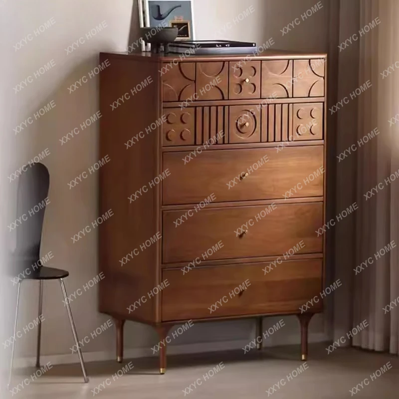 Комод из цельного дерева HHRetro, шкаф для хранения в гостиной, прикроватный шкаф для спальни
Комод из цельного дерева HHRetro, шкаф для хранения в гостиной, прикроватный шкаф для спальни