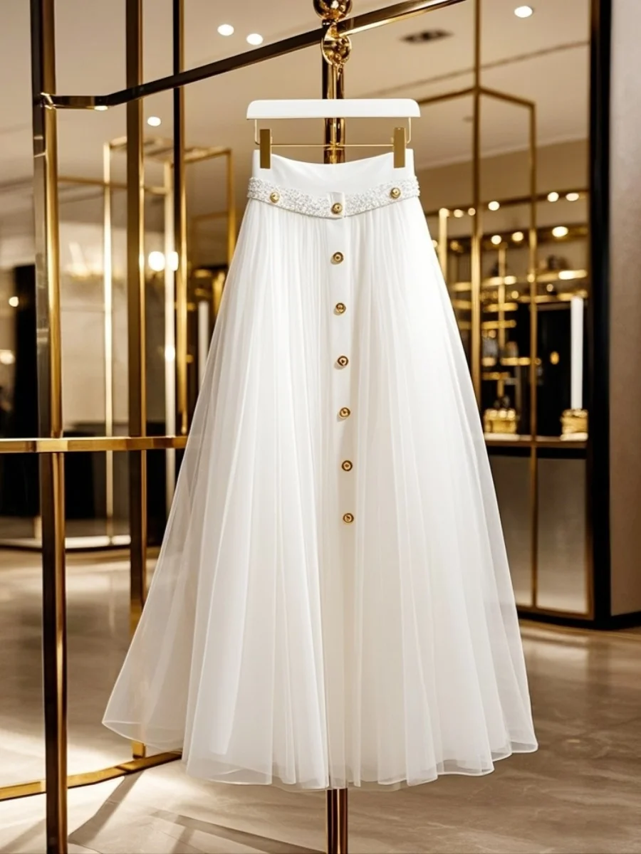 Ele White A-Line Me f Skirt High Waist Polyester Fiber Commute Sle Korean Version Spring New Arrival Women's Skirt
Ele White A-Line Me f Skirt High Waist Polyester Fiber Commute Sle Korean Version Spring New Arrival Women's Skirt