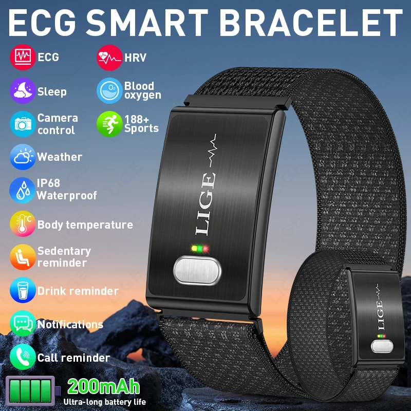 NO Screen Smartwatch ECG Smart Bracelet Heart Rate Blood Pressure Waterproof Long Battery Life Fitness 2026 New Sports Wristband
NO Screen Smartwatch ECG Smart Bracelet Heart Rate Blood Pressure Waterproof Long Battery Life Fitness 2026 New Sports Wristband