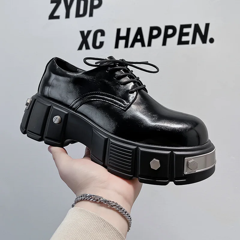 High Quality Men's Derby Shoes Fashion Designer Shoes Men New Workwear Men Shoes Thick Soled Height Increasing Zapatos De Hombre
High Quality Men's Derby Shoes Fashion Designer Shoes Men New Workwear Men Shoes Thick Soled Height Increasing Zapatos De Hombre
