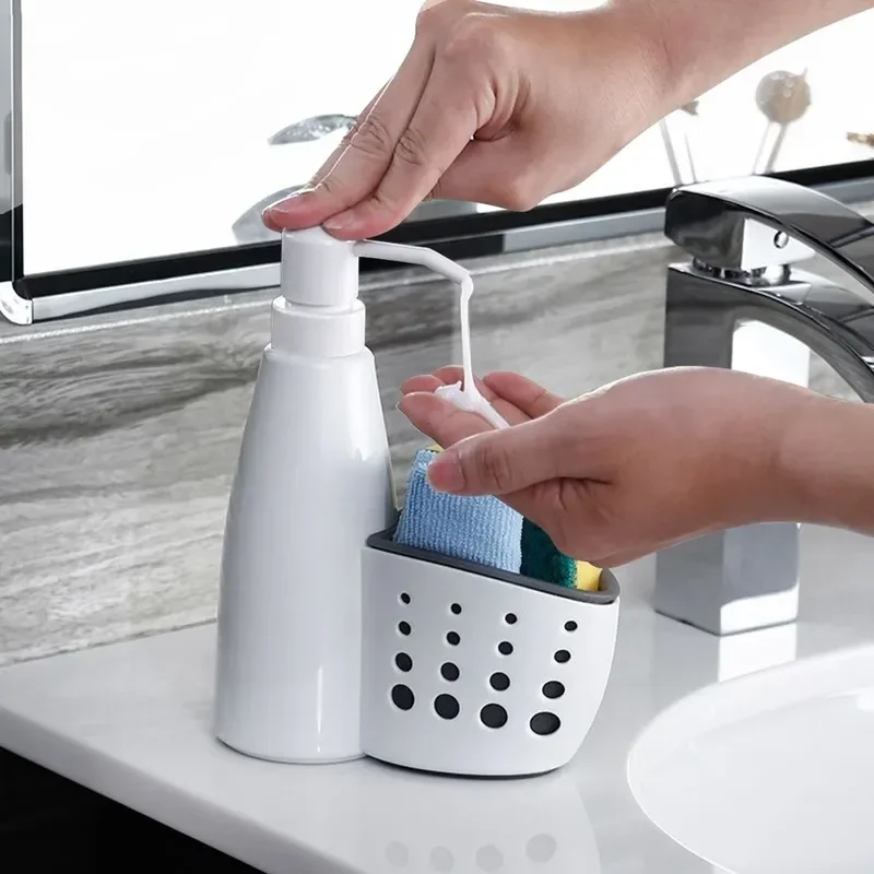 2in 1 Dispenser and Storage Box Multi-function Liquid Detergent Container Sponge Drainboard Soap Holder Rack
2in 1 Dispenser and Storage Box Multi-function Liquid Detergent Container Sponge Drainboard Soap Holder Rack